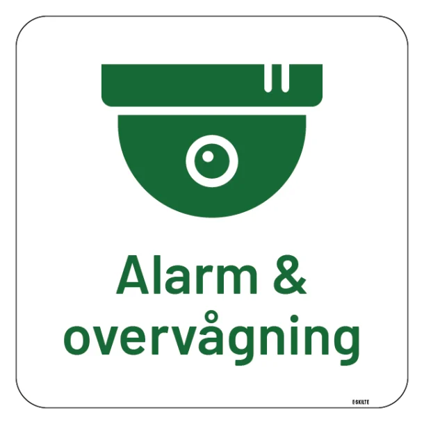 Alarm og overvågning Skilt grønt