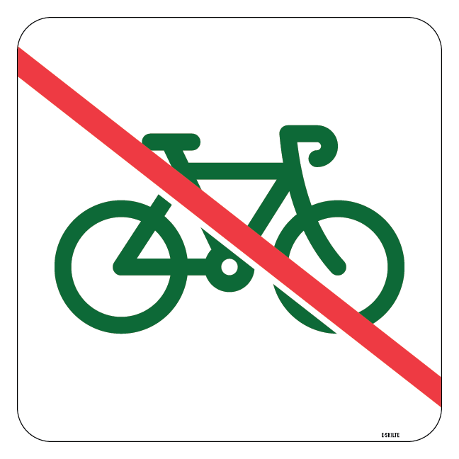 Cykler forbudt Skilt grønt