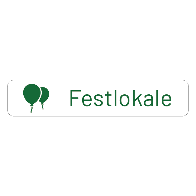Festlokale Skilt grønt