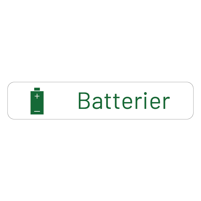 Batterier Skilt grønt