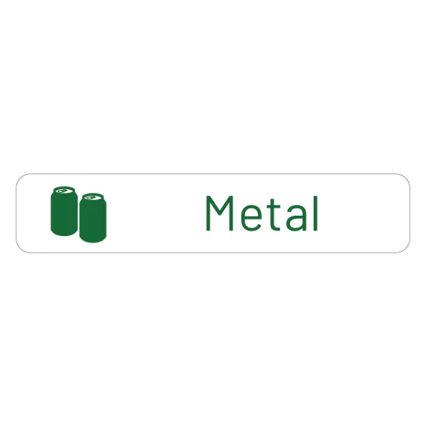 Metal affald Skilt grønt
