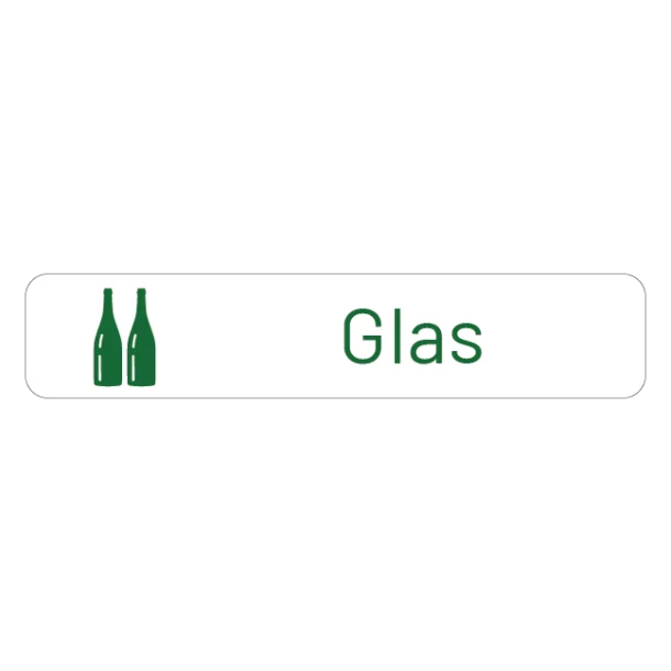 Glas affald Skilt grønt