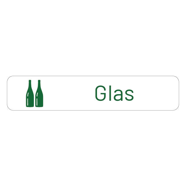 Glas affald Skilt grønt