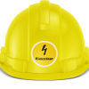 Elektriker hjelmmærke front