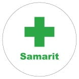 Samarit hvidt hjelmmærke
