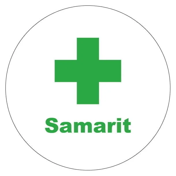 Samarit hvidt hjelmmærke