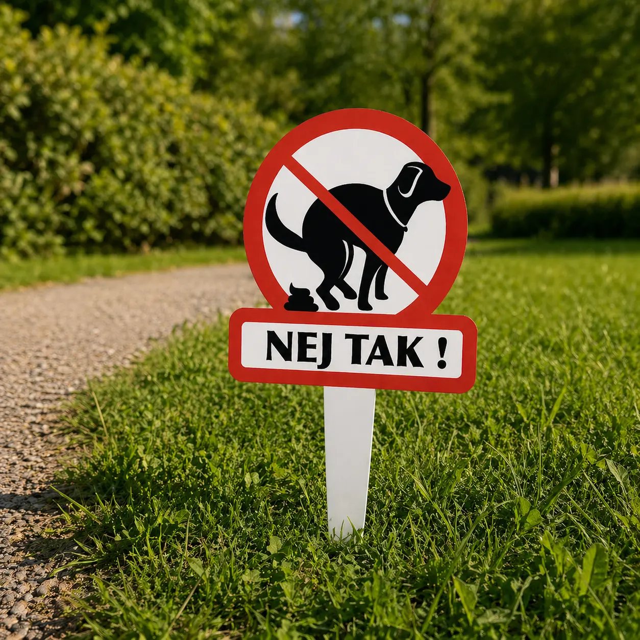 Hundelorte nej tak skilt med spyd - Billede 3