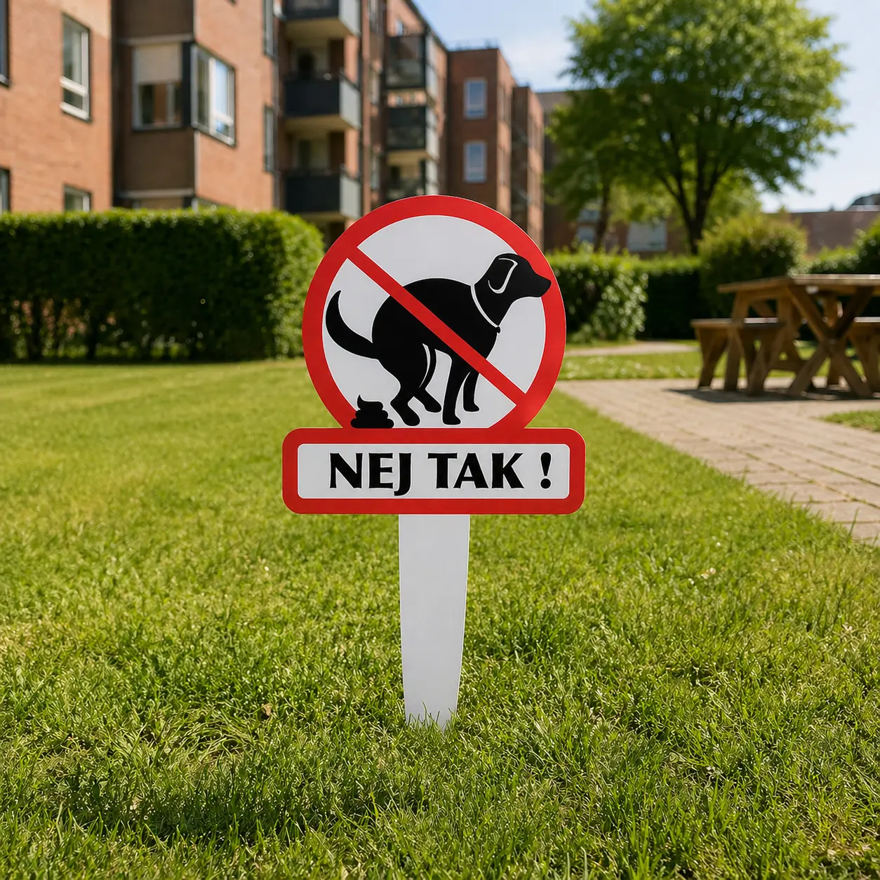 Hundelorte nej tak skilt med spyd - Billede 4