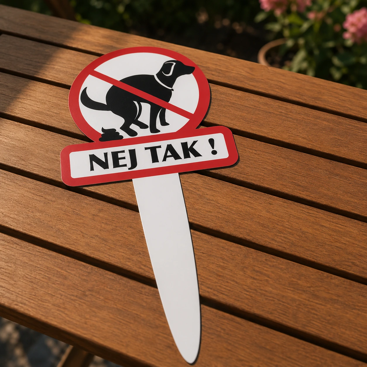Hundelorte nej tak skilt med spyd - Billede 2