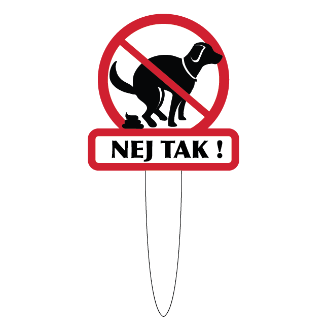 hunde lort nej tak. hund skilt