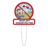 Benyt hundelortetoiletterne skilt med spyd