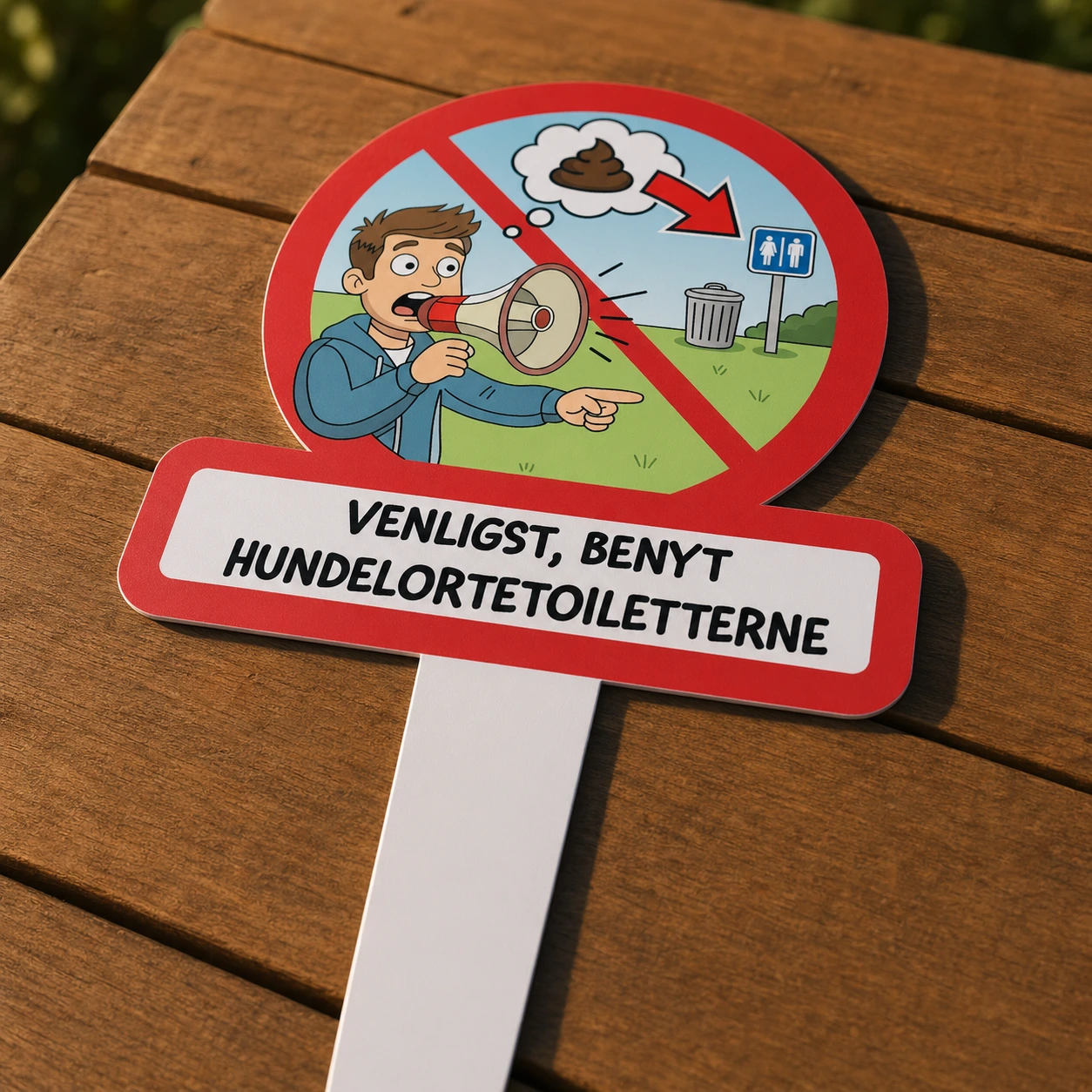 Benyt hundelortetoiletterne skilt med spyd - Billede 2