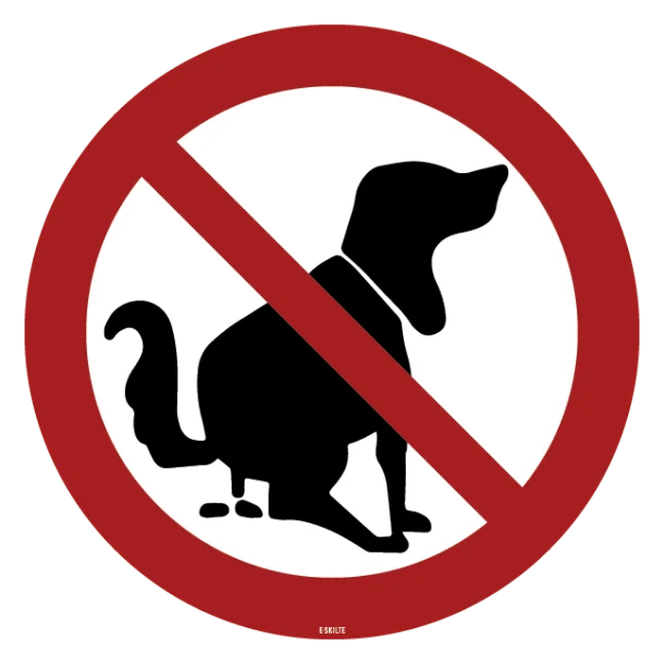 Hundelort forbudt Skilt