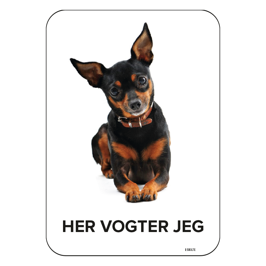 Her bor jeg. Hundeskilt