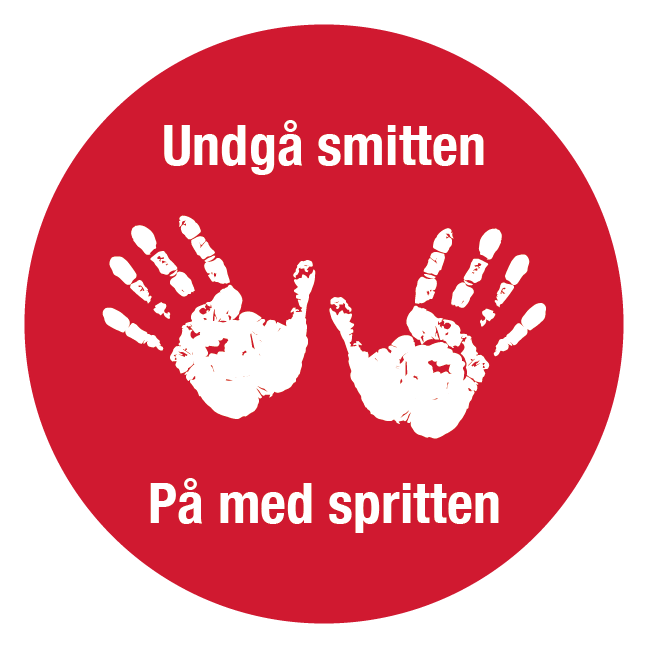 Håndsprit - Undgå smitten på med spritten skilt