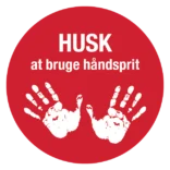 Håndsprit - Husk at bruge håndsprit skilt