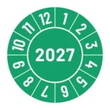 Kalibreringsmærker for 2026 i gul, Selvklæbende, Ø30mm