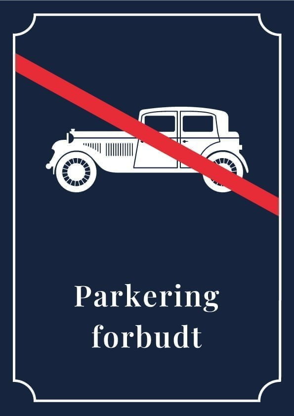 parkering forbudt klassisk skilt
