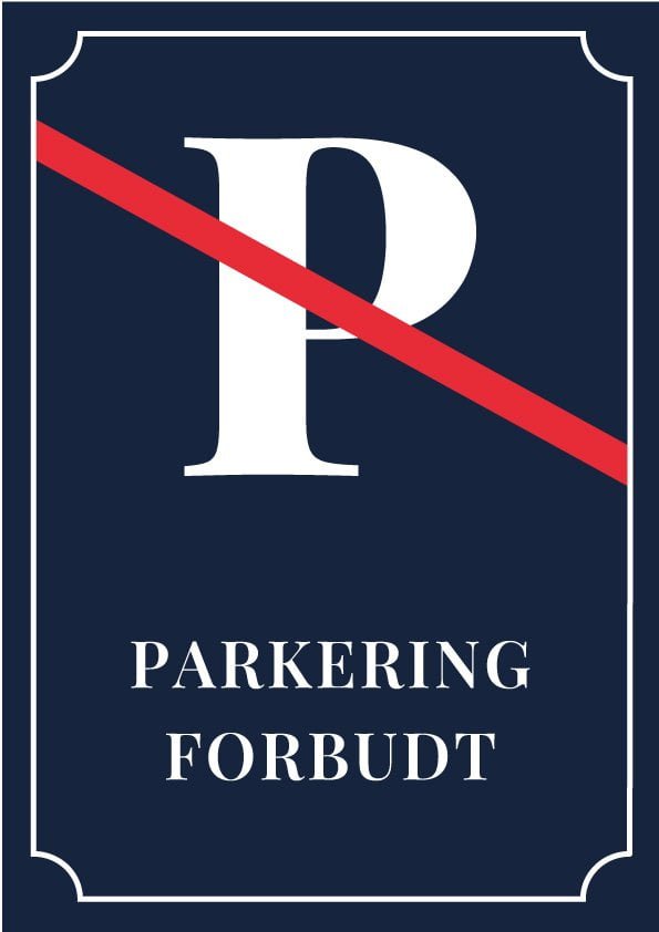 klassisk skilt parkering forbudt