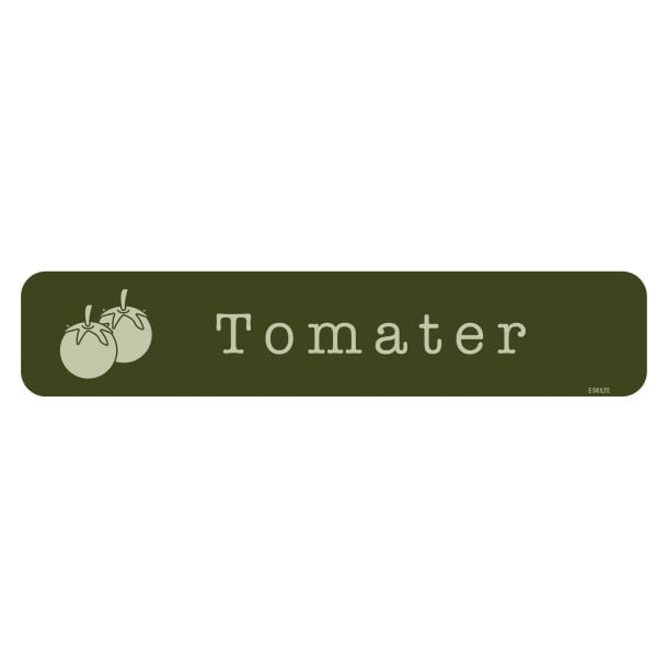 Tomater grønt køkkenhaveskilt