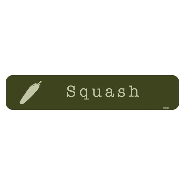 Squash grønt køkkenhaveskilt