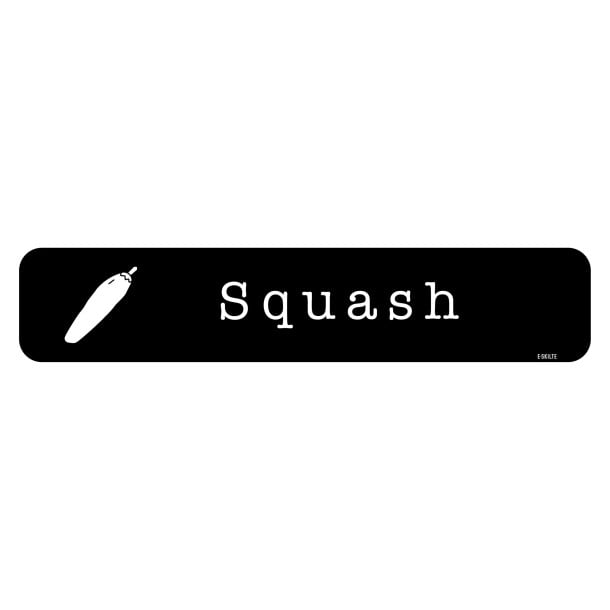 Squash sort køkkenhaveskilt
