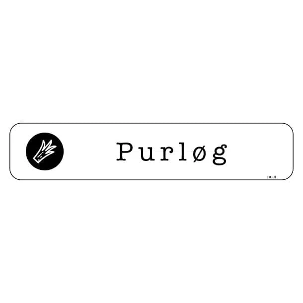 Purløg køkkenhaveskilt