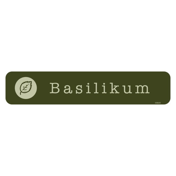 Basilikum grønt køkkenhaveskilt