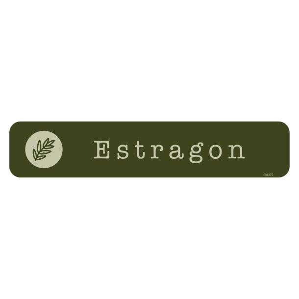 Estragon grønt køkkenhaveskilt