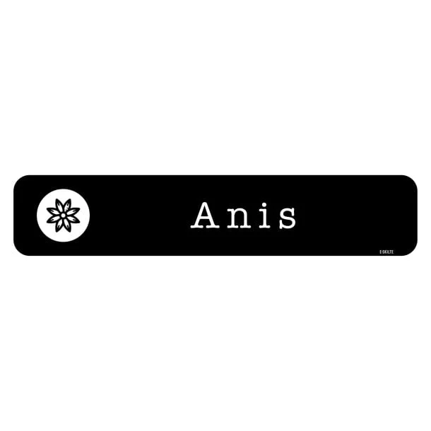 Anis sort køkkenhaveskilt