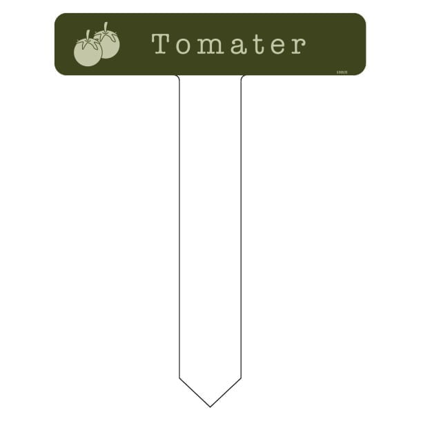Tomater grønt køkkenhaveskilt spyd