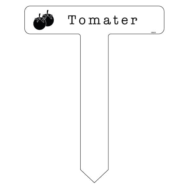 Tomater køkkenhaveskilt spyd