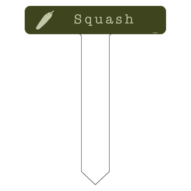 Squash grønt køkkenhaveskilt spyd