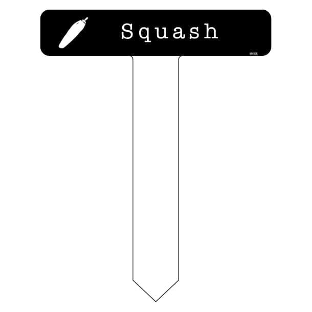 Squash sort køkkenhaveskilt spyd
