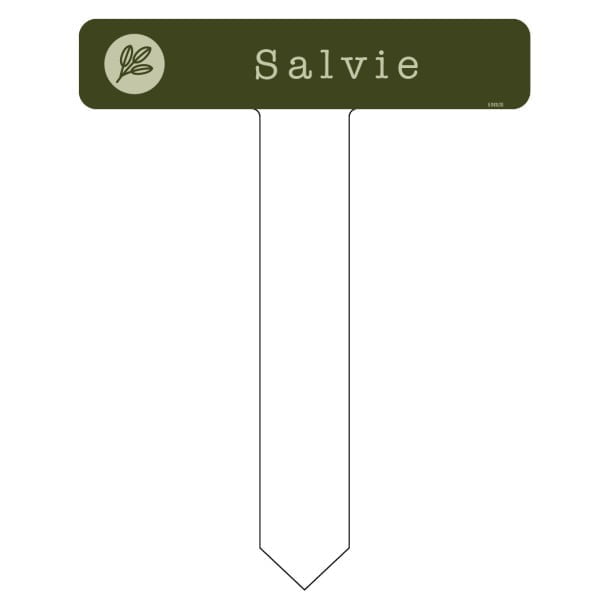 Salvie grøn køkkenhaveskilt spyd