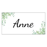 Rektangulære bordkort med blade til konfirmation