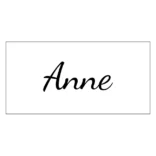 Rektangulære bordkort med enkelt tekstdesign til konfirmation