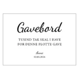 Gavebordsskilt til konfirmation med enkelt tekstdesign – design 2