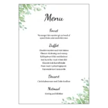 Konfirmationsmenu med blade til buffet – design 1