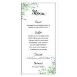 Konfirmationsmenu med blade til buffet – design 2