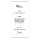 Elegant konfirmationsmenu til buffet – design 2