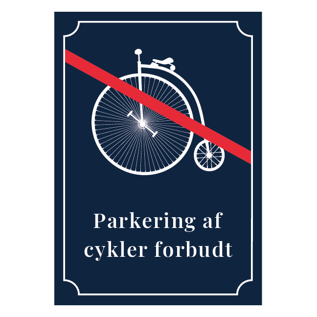 Parkering af cykler forbudt Klassisk skilt