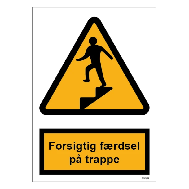 Forsigtig færdsel på trappe skilt til landbrug