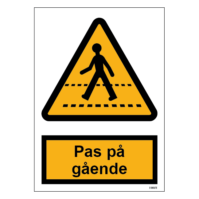Pas på gående skilt til landbrug