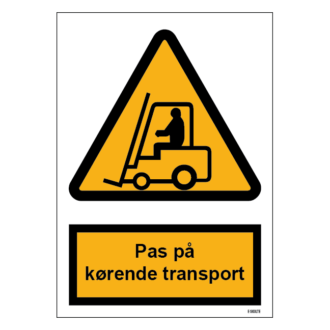 Pas på kørende transport skilt til landbrug