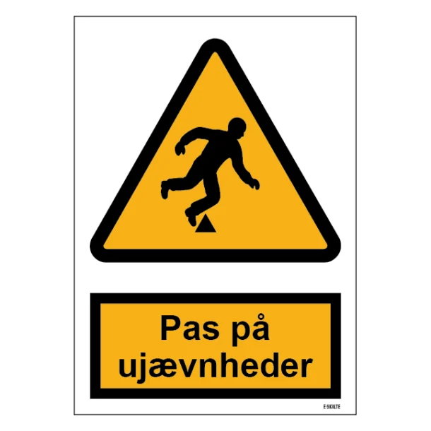 Pas på ujævnheder skilt til landbrug