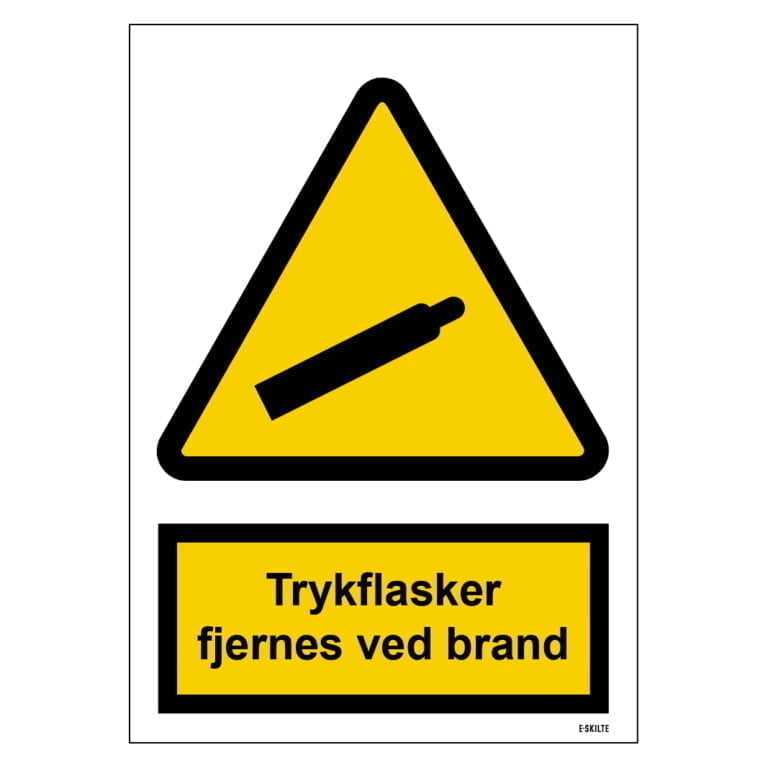 Trykflasker fjernes ved brand skilt til landbrug