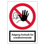 Adgang forbudt for uvedkommende skilt til landbrug