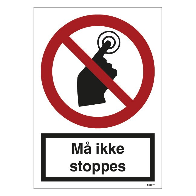 Må ikke stoppes skilt til landbrug