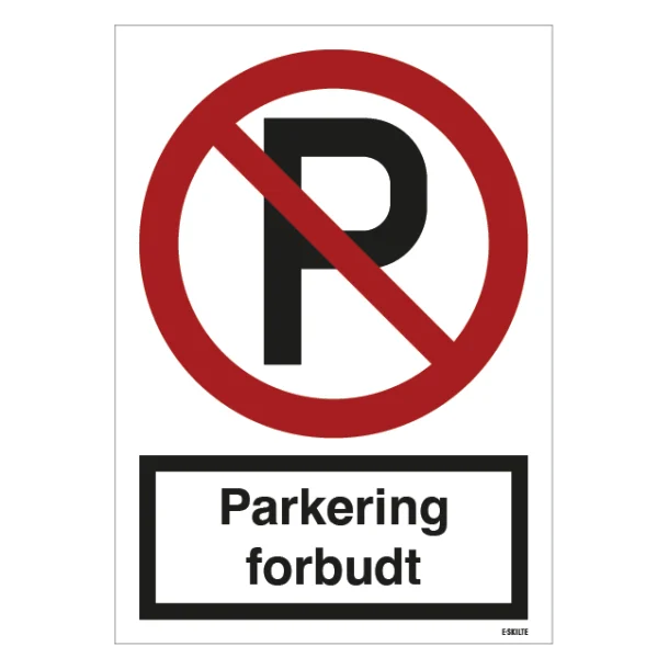 Parkering forbudt skilt til landbrug